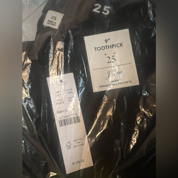 NWT J.Crew 9” Mid Rise Stretchy Took pick Jeans size 25 - Picture 5 of 5
